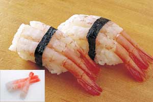 尾付き剥き甘海老無頭