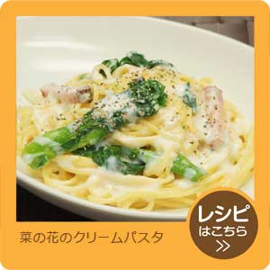 菜の花のクリームパスタ