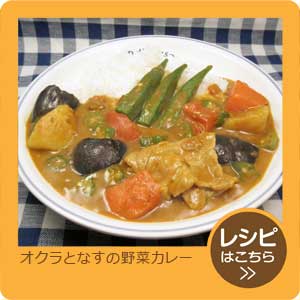 オクラとなすの野菜カレー